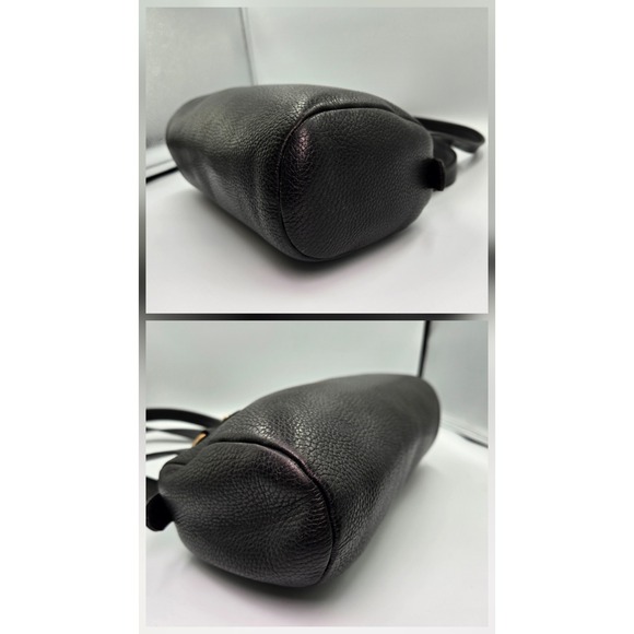 Gianni Versace  Vintage Black Pebbled Leather Medusa Shoulder Bag Gold Hardware - Picture 6 of 12